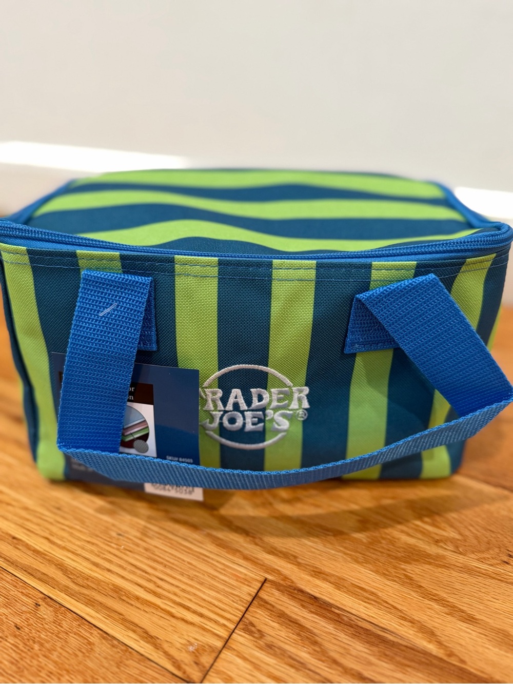 NEW! Trader Joe's Cooler Bag (Green & Blue Stripe)